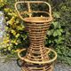 Bamboo and rattan stool in the style of Tito Agnoli.