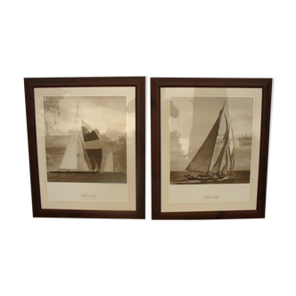 Deux representations de voiliers anciens