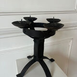 Brutalist wrought iron chandelier antique