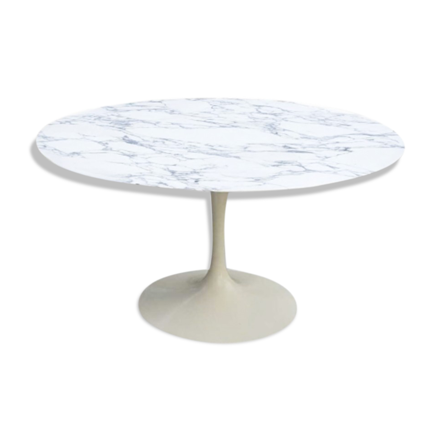 Table ronde en marbre Eero Saarinen éditée par Knoll de 1977 Selency