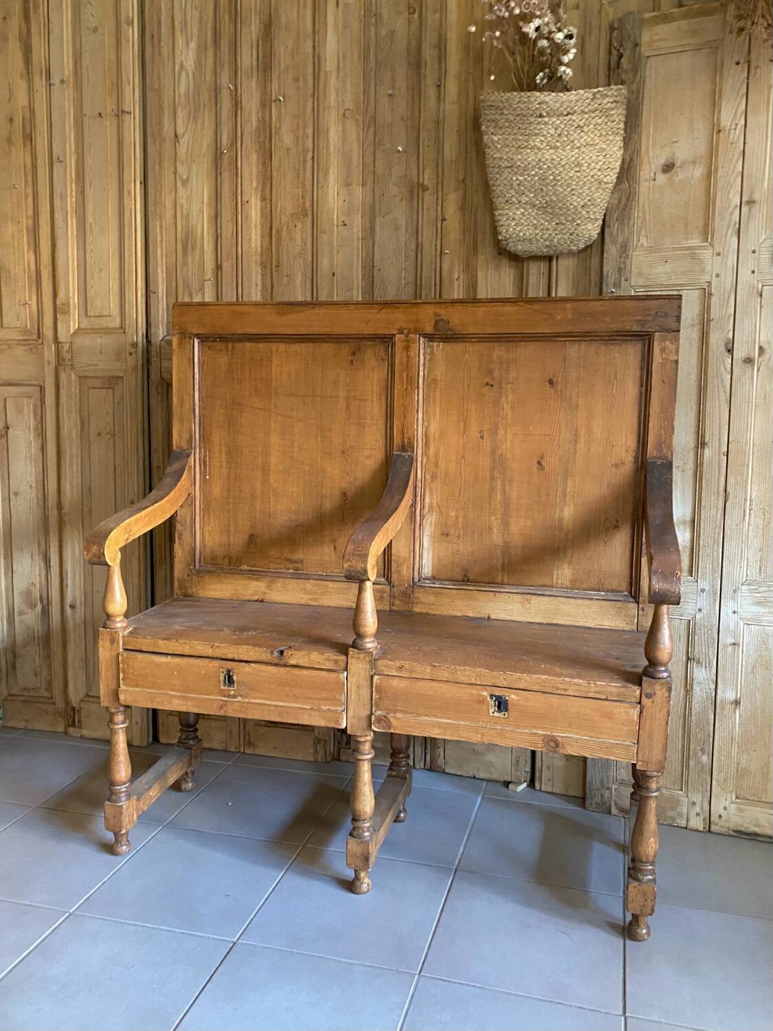 Old church bench