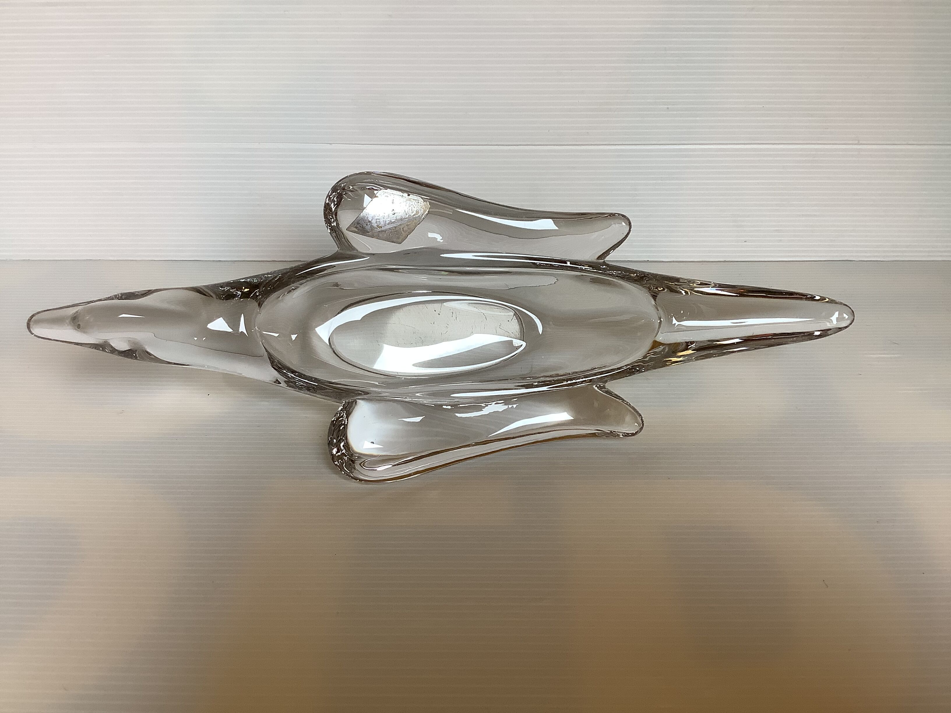 Trinket bowl swallow crystal valves the chatel France