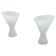Pair of large classic white Murano table lamps from Italy, 1970s.