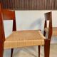 Ensemble de chaises de salle à manger minimalistes danoises en teck modèle Pia avec sièges en corde à papier par Poul Cadovius pour Royal Persiennen, 1958.