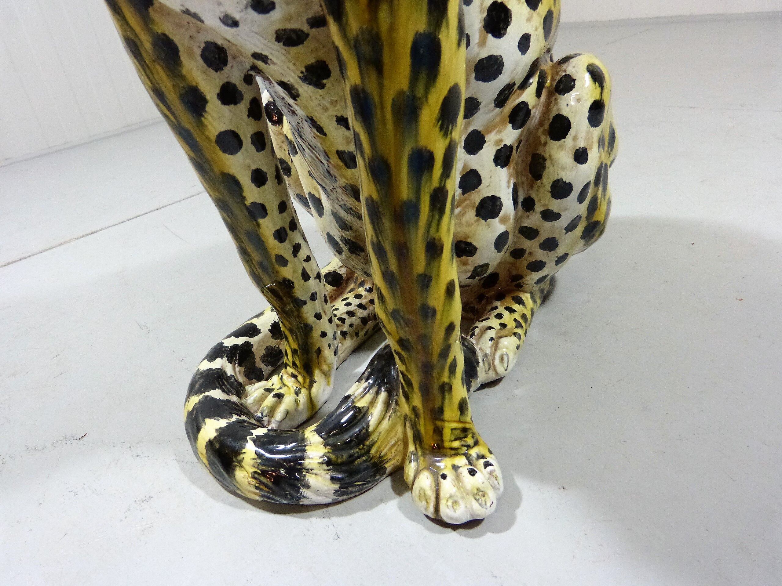 Vintage terracotta Cheetah, Italy 1960