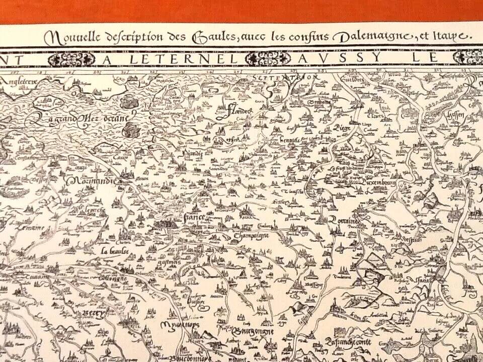 Poster / Map New description of Gaul Jean de Bonnot Paris