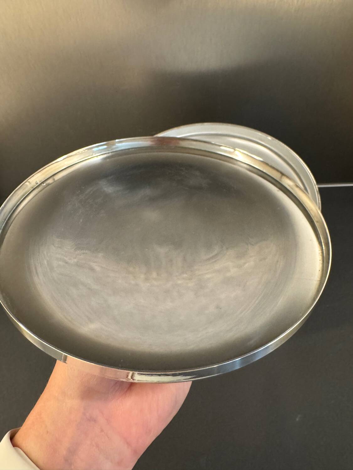 Silver metal ice bucket from the 60s/70s