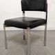 Série de 4 chaises en cuir et acier chromé Roche Bobois des années 70