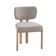 Chaise baguette pied effet bois tissus serge chenille beige