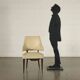 Chaise en bois Italie 1950s