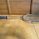 Vintage Tennis Racket DAVIS Duke Wood + Leather Case #E218