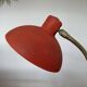 Lampe "cocotte" laiton et métal laqué rouge, années 50 60