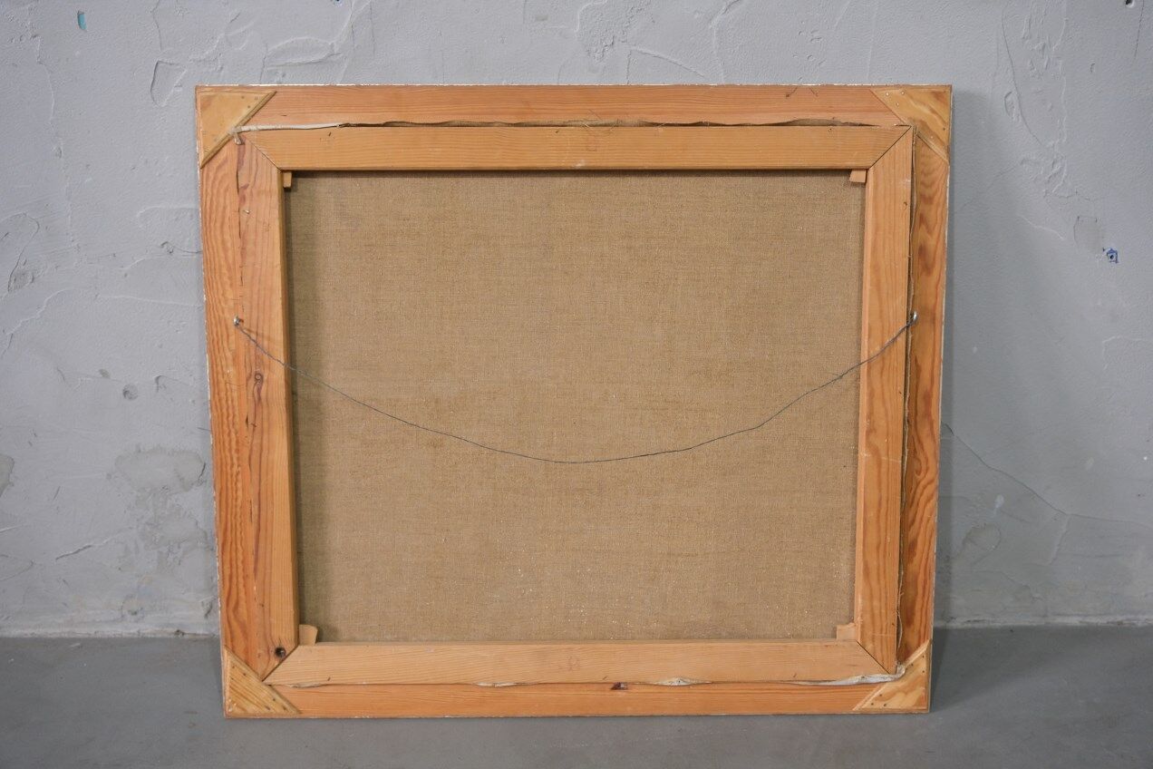 Scandinavian  Modern Painting, 1963, Oil on Canvas, Framed