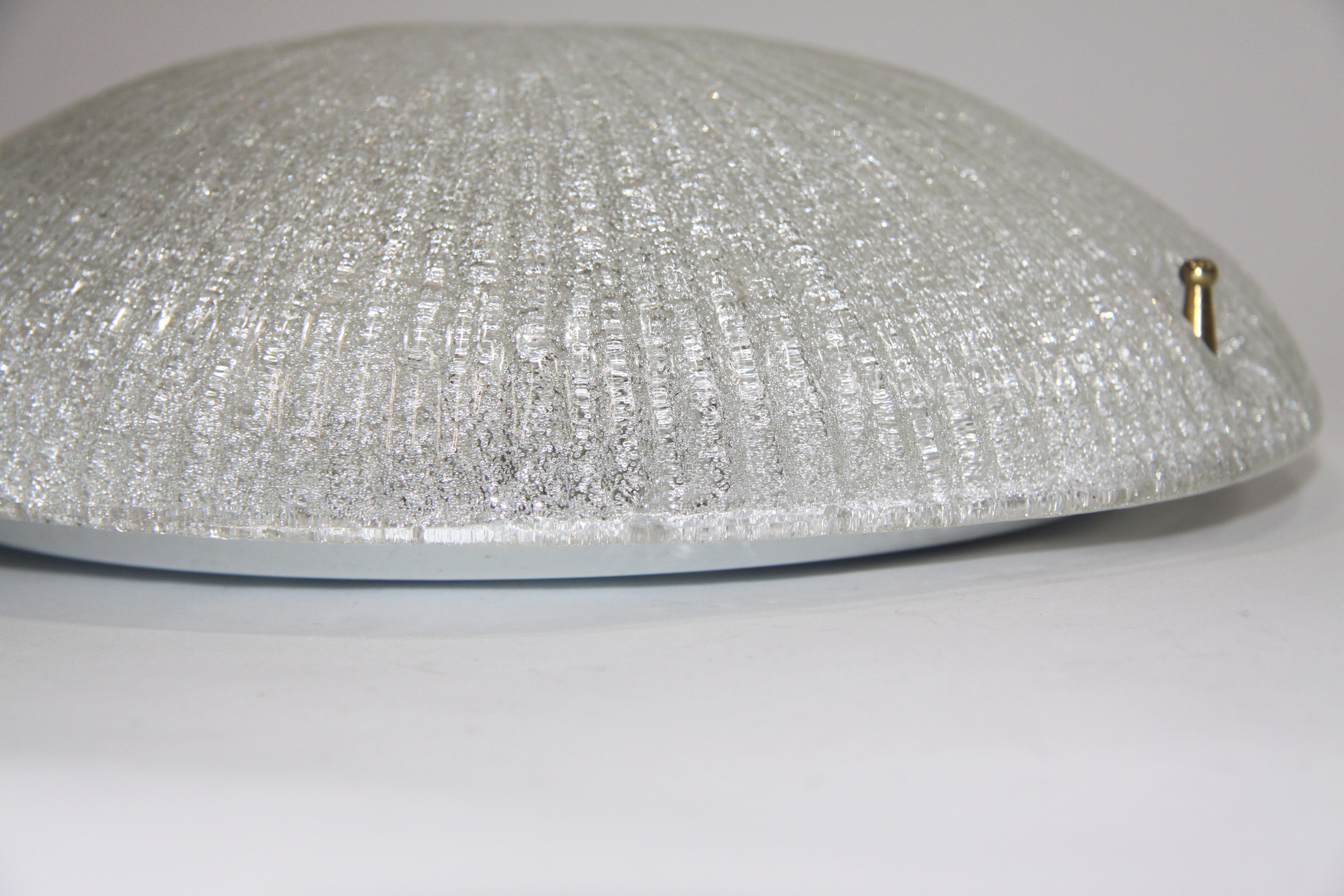 Glass ceiling light, 70s.