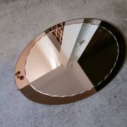 Bevelled oval mirror from the seventies