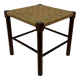 Vintage Wooden Stool With Rope Seat 60s Minimalist