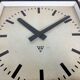 Dark grey square wall clock from pragotron, 1960s