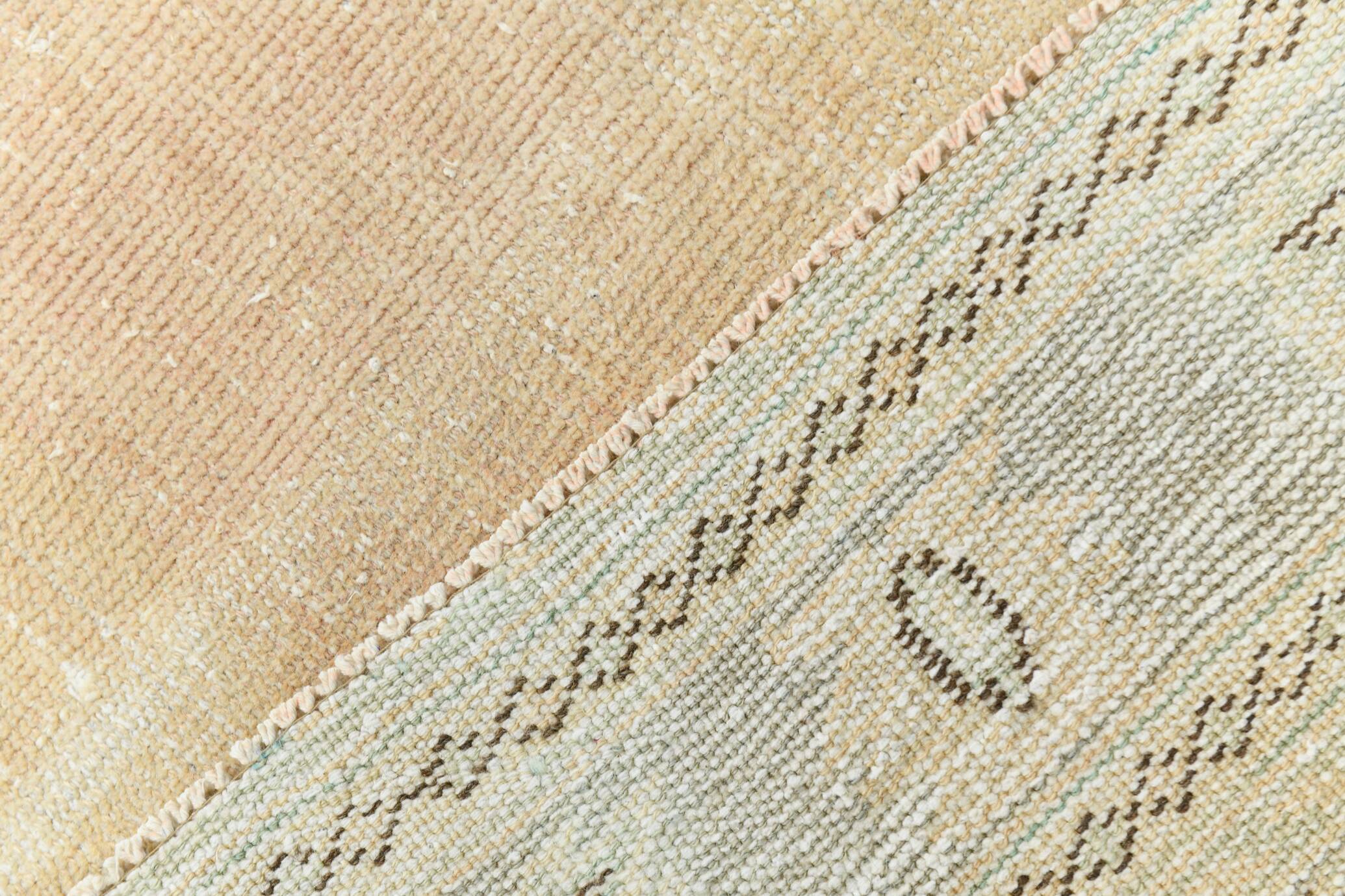 5x7 Peach Teal Green Distressed Turkish Rug, 158x227Cm SK 23057