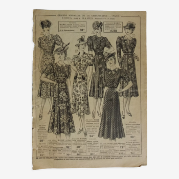 Extrait du catalogue publicitaire « La Samaritaine » de mars 1939 grands magasins à Paris