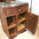 Art Deco wood and marble bedside