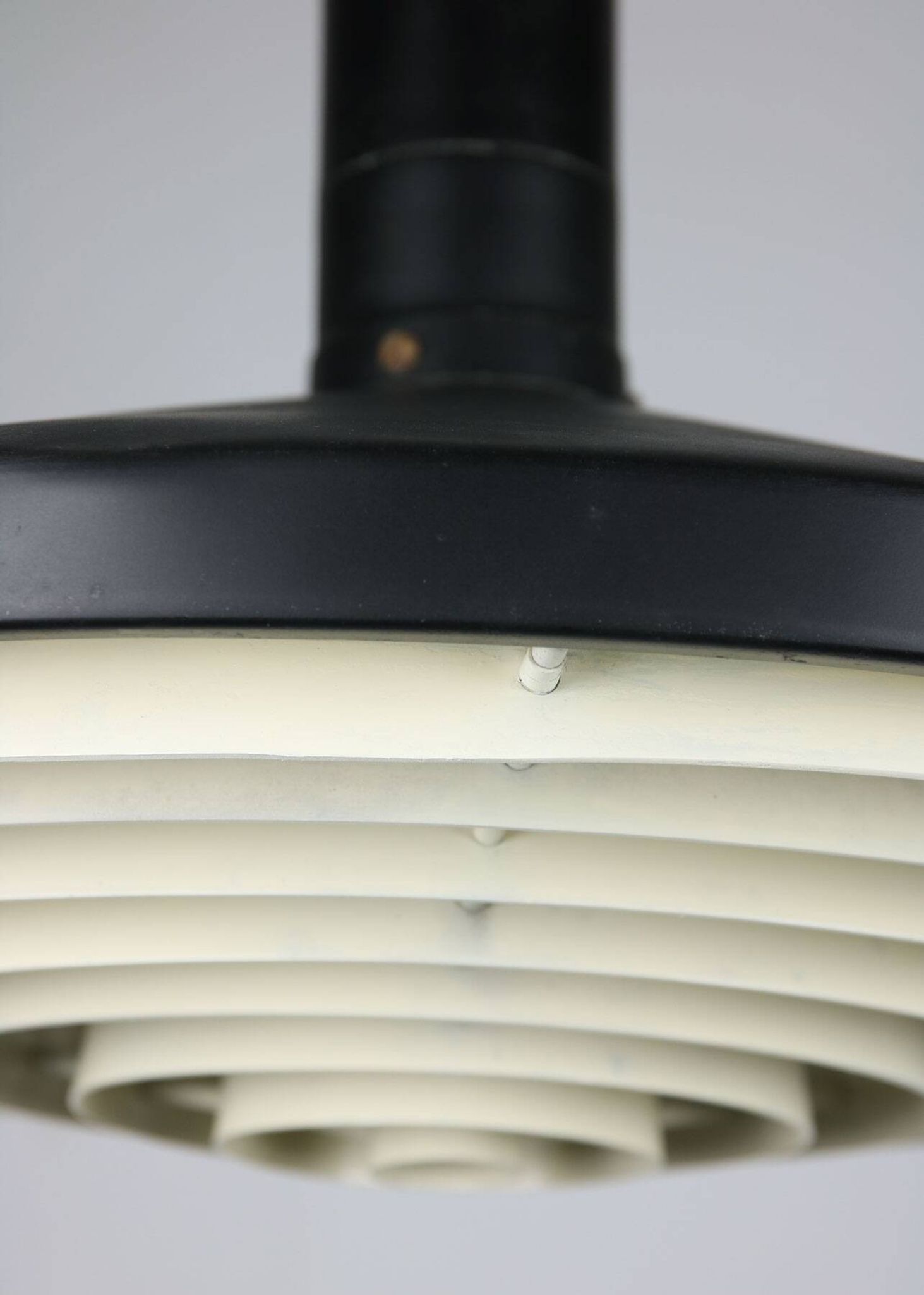 Suspension noire industrielle mid-century, danemark, 1960s