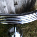 Art deco metal pedestal table