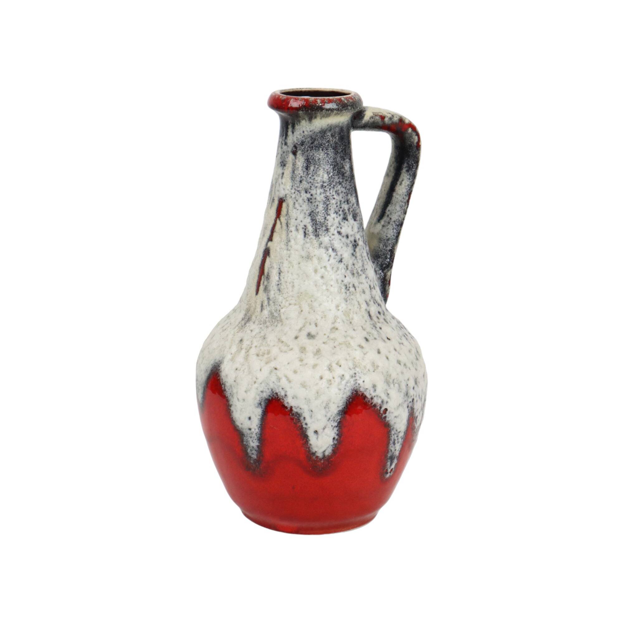 Red Fat Lava Design Vase Bay Keramik West Germany Pottery 67-30
