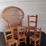 Set of doll chairs