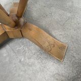 Art deco mirror pedestal table in walnut 1930