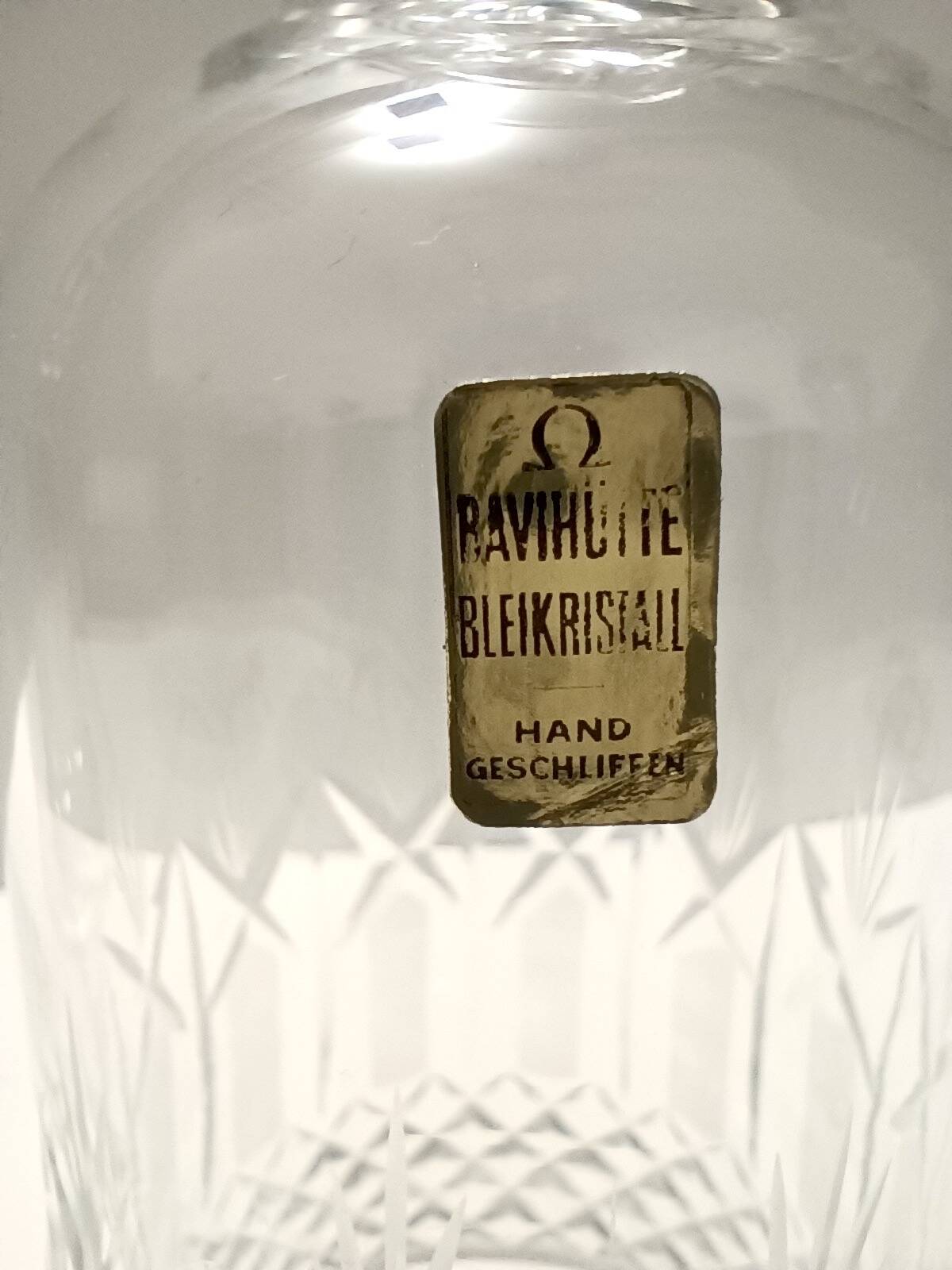 Pair of Transparent Crystal Decanter Bottles by Bleikristall, Germany