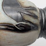 Roger Guérin (Bouffioulx) - Art Deco Vase Salt Glaze - Antelope Decor - 1930