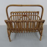 Panier de lecture en bambou vintage