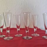 6 flutes champagne glasses