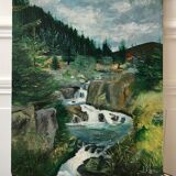 Old waterfall table signed