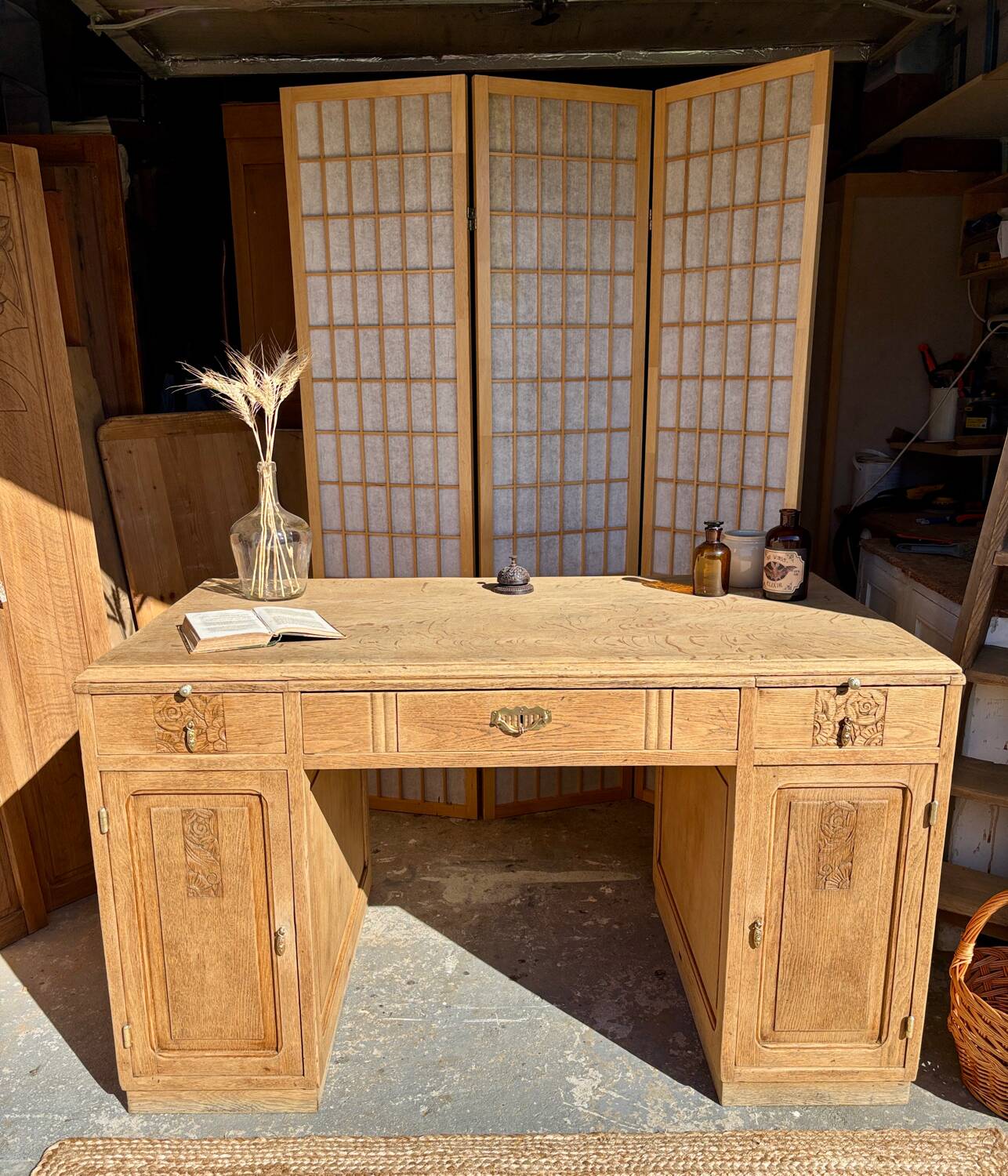 Bureau Art déco en chêne
