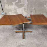Scandinavian vintage telescopic extendable teak table 1970