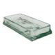 Vintage rectangular plateau in thick pale green glass.