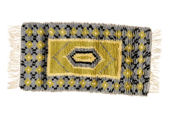 Tapis rya scandinave du milieu du siècle, 114 x 59 cm