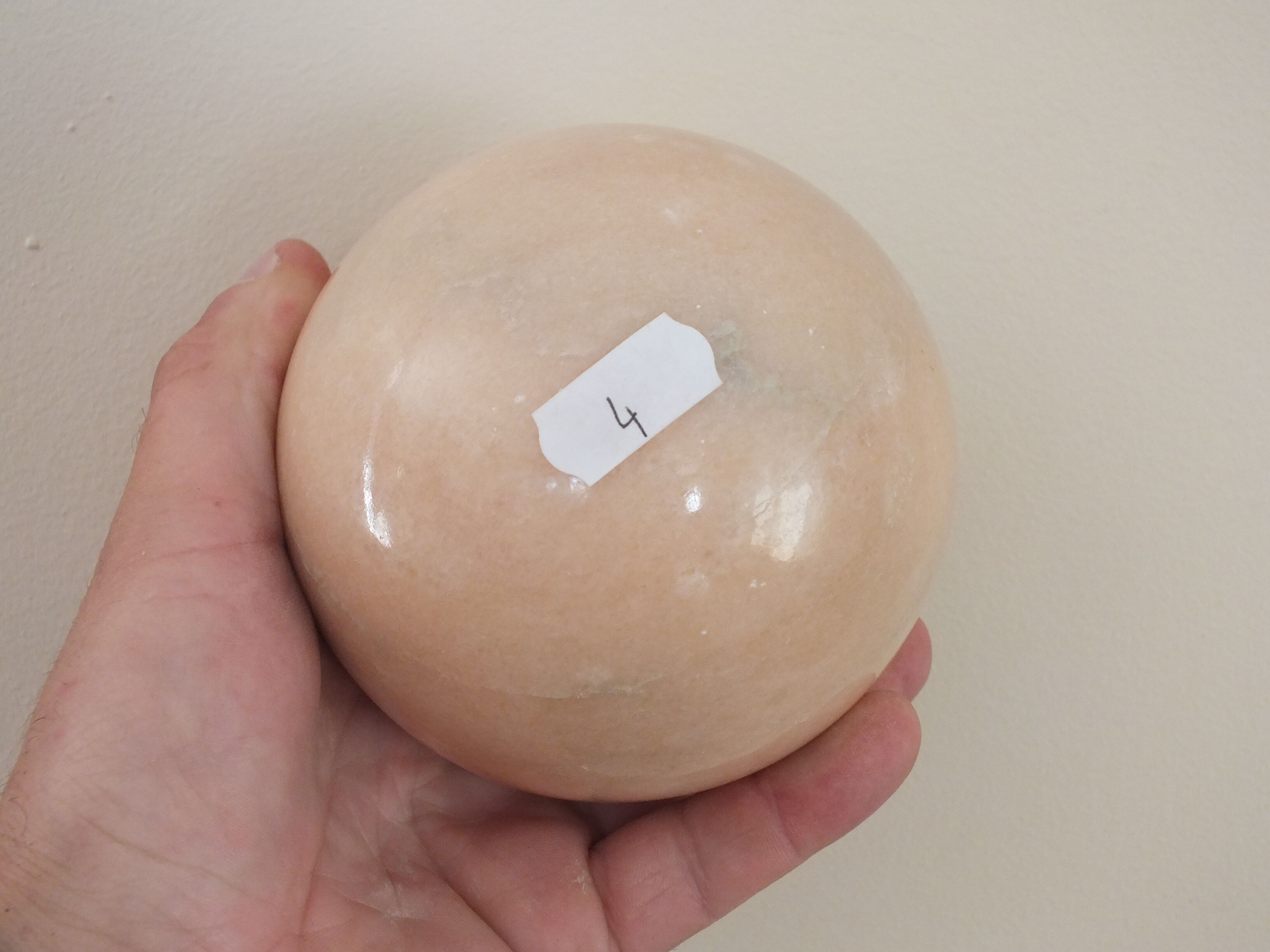 Decorative mineral ball or sphere of marble or other No. 4