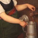 Painting signed G. Spangerberg and dated 1886, interior scene