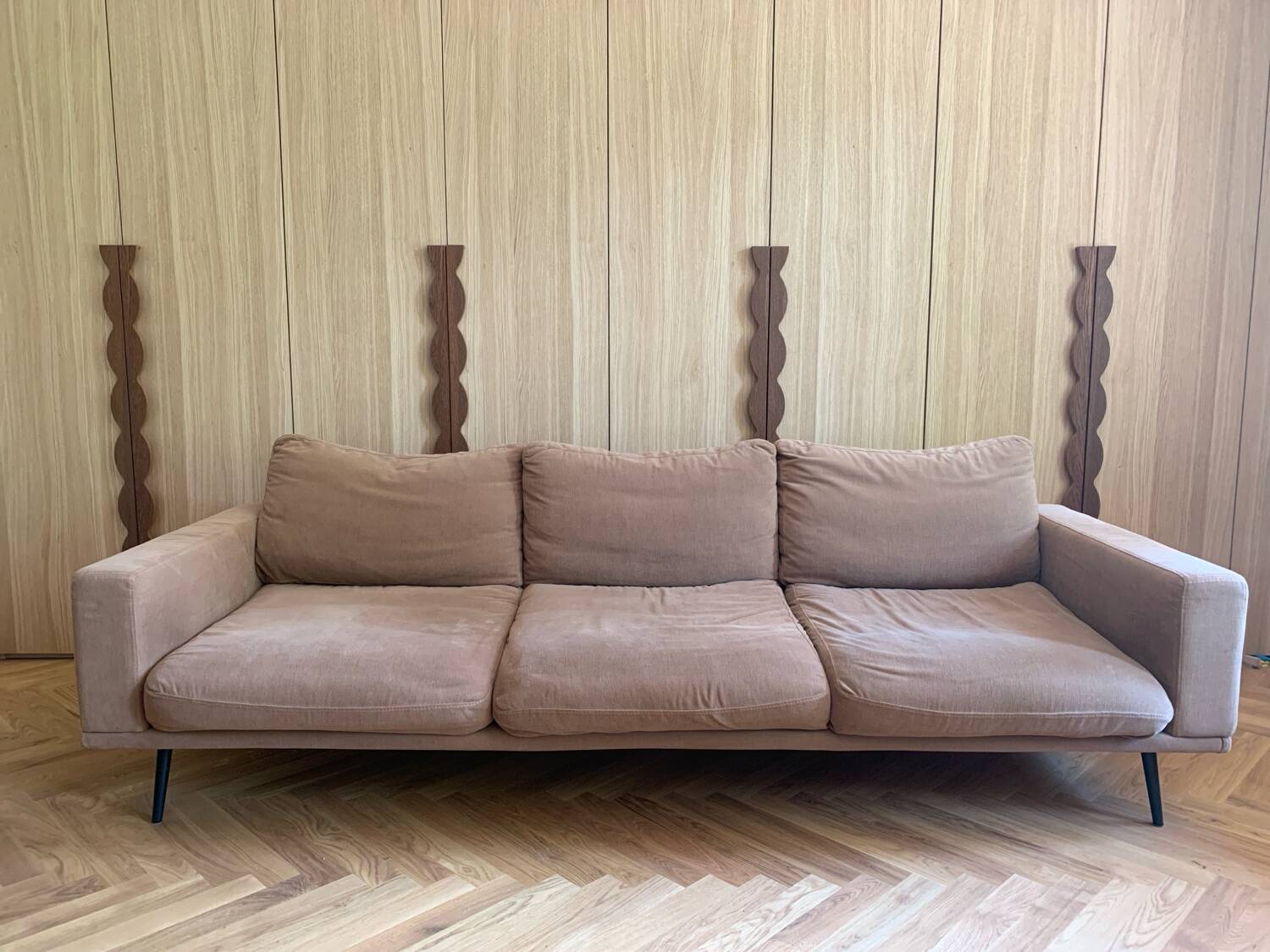 3-seater sofa BoConcept Carlton with ottoman – Vintage style from the 60s/70s