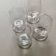 4 crystal digestif glasses Daum France – Orval model
