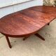 Scandinavian extendable round table in teak lg 115 to 205cm an60