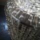 Plafonnier ancien applique vintage en verre blanc pointe diamant  1960 ø 14 cm 1970 vintage