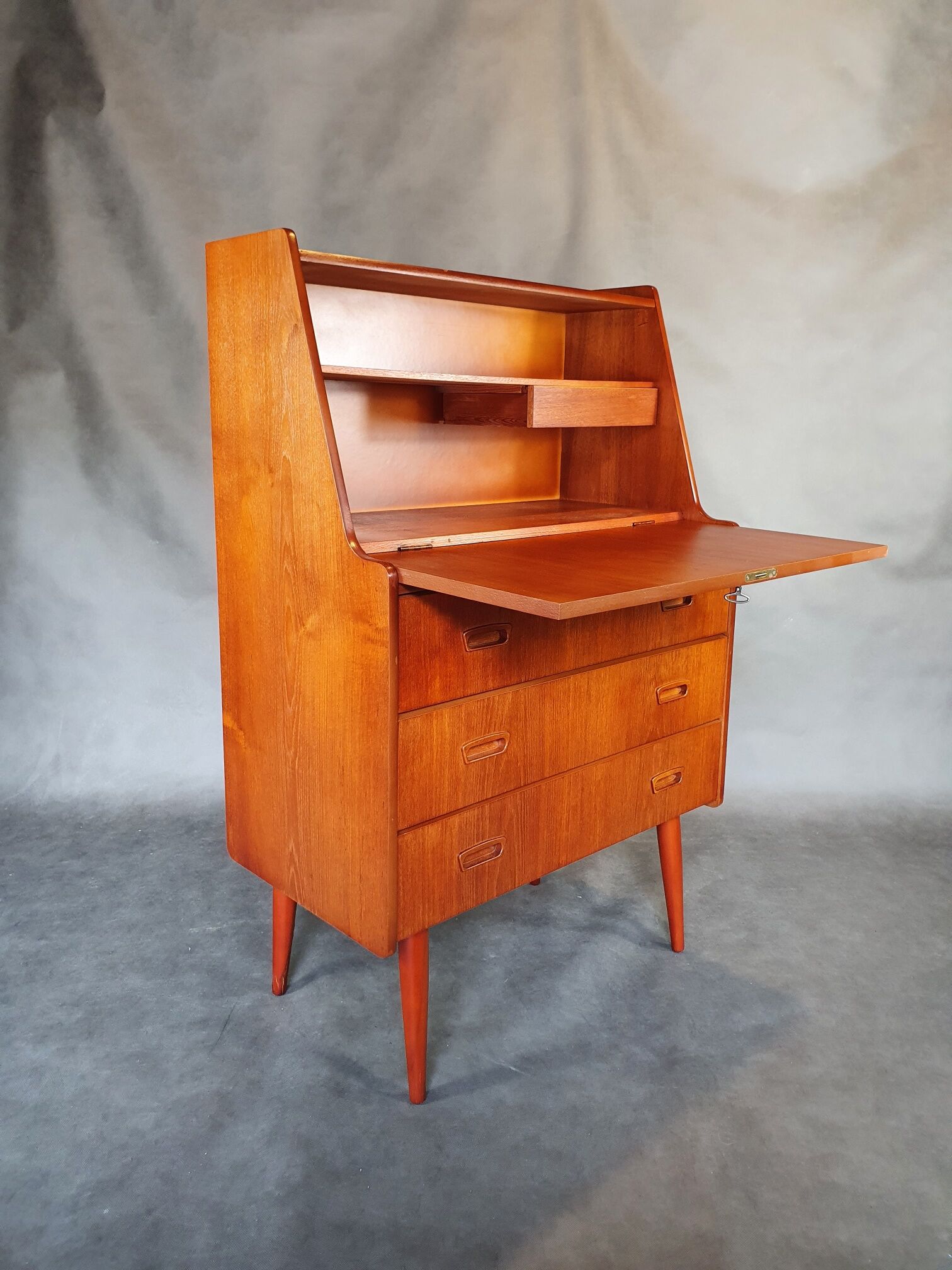 Norwegian vintage teak writing desk, 1960