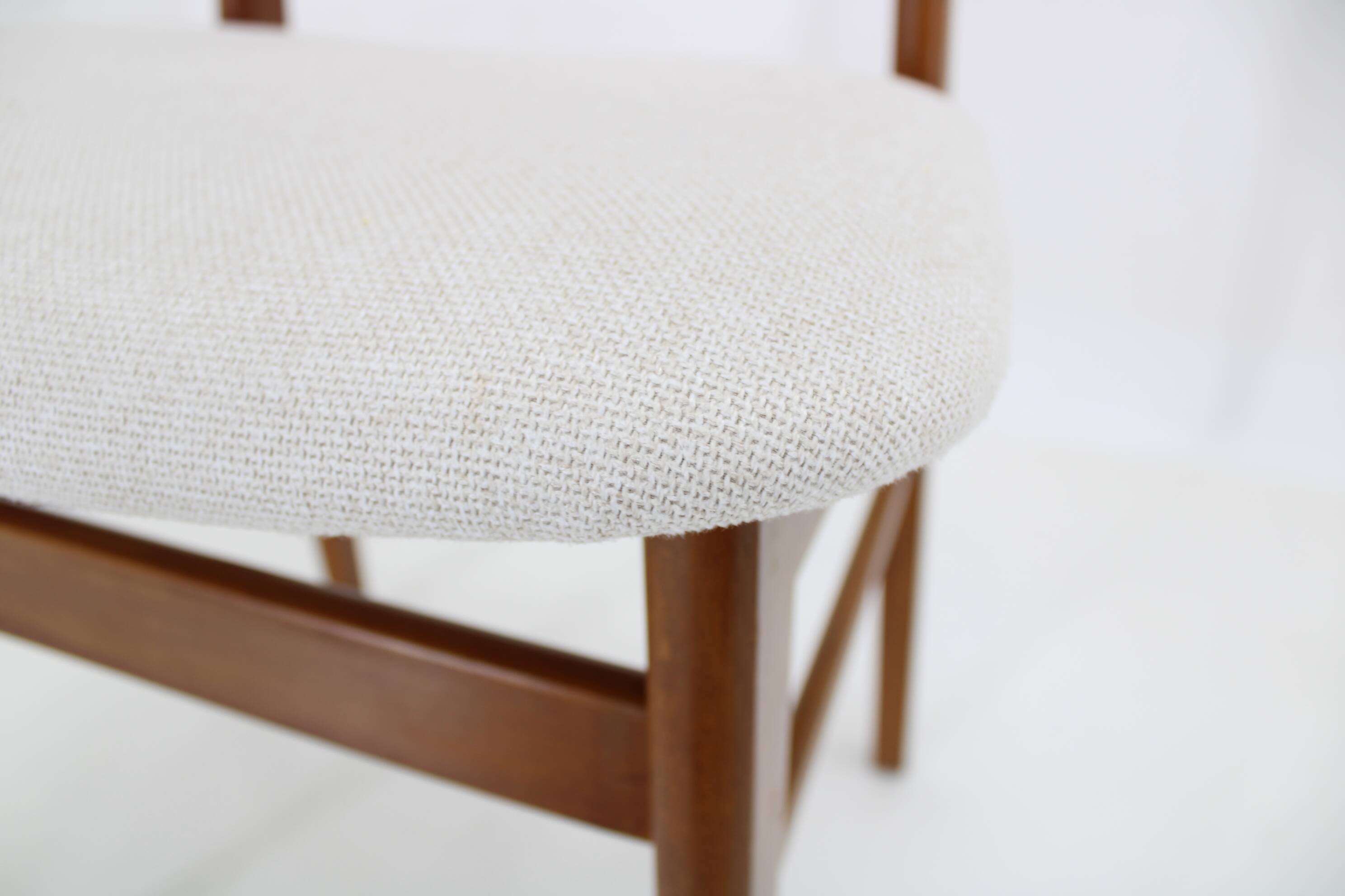 1960s Set of Three Danish Teak Chairs, Restored