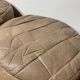 Pair of De Sède patchwork leather poufs