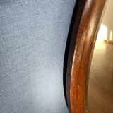 Art Deco beveled walnut mirror