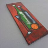 Mid-Century Glazed Studio Ceramic Wall Plaque, 1960s