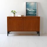 Vintage Scandinavian teak sideboard with black legs, 1950s/60s.